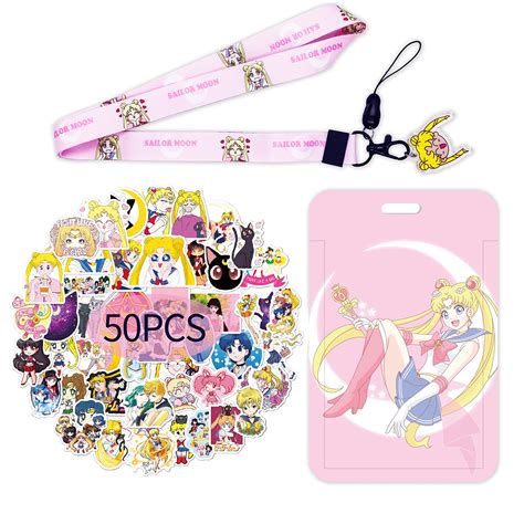 Buy Tjiusi 50pcs Sailor Moon Pink Waterproof Stickers Sailor Moon