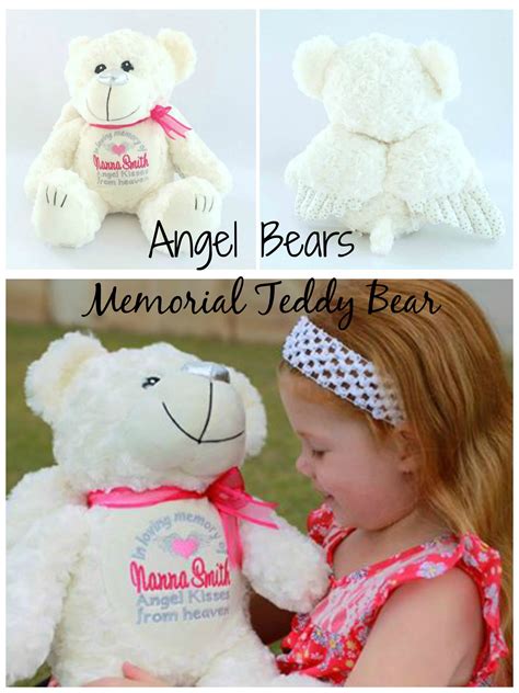 Personalised Angel Bear In Memory T Bridal Bling Angel Bear