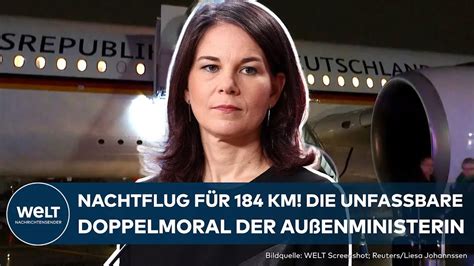 FRANKFURT Für 184 km Außenministerin Annalena Baerbock fliegt trotz