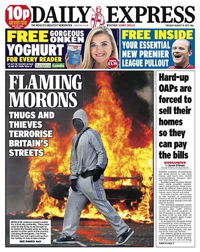 Uk Riots Front Pages In Pictures