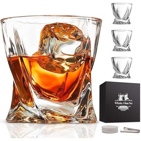 Amazon ELIDOMC Whiskey Glasses Set Of 4 10 OZ Whiskey Glasses Set