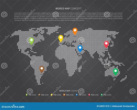 Mapa Do Mundo Infographic Ilustra O Colorida Do Vetor Dos