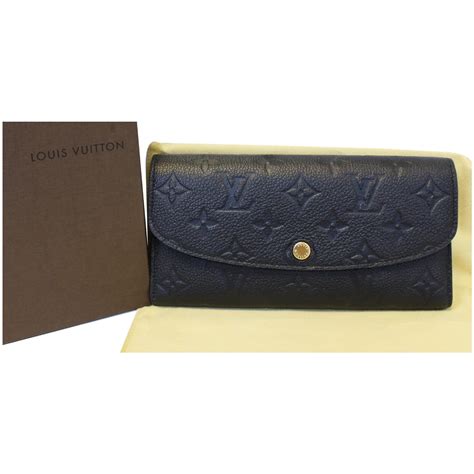 Louis Vuitton Emilie Monogram Empreinte Leather Wallet Black Us