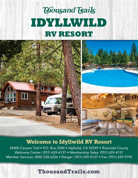 Thousand Trails Idyllwild Rv Resort By Agstexas Advertising Issuu