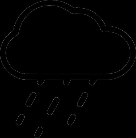 Download Rainy Cloud Outline Vector