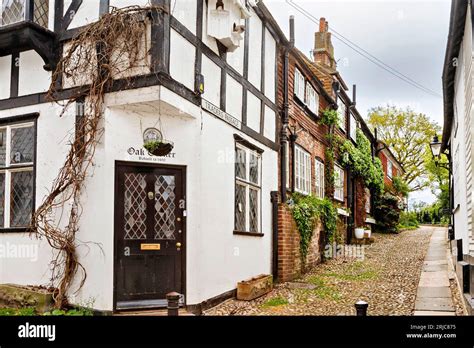 Medieval Houses In Traders Passage A Cobbled Alleyway In Historic Mermaid Street In The Centre