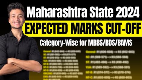 Maharashtra State Expected Cut Off Marks Categorywise In Neet 2024