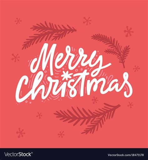 Merry Christmas Typography Royalty Free Vector Image