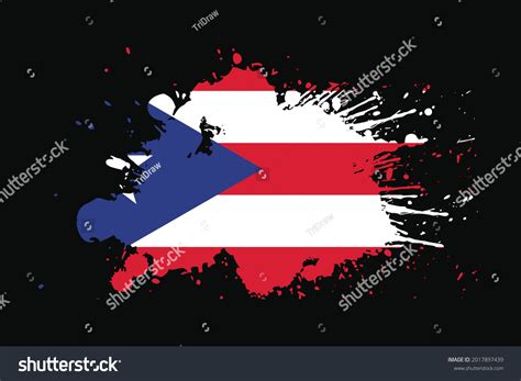 Puerto Rico Flag Grunge Effect Design Stock Vector Royalty Free