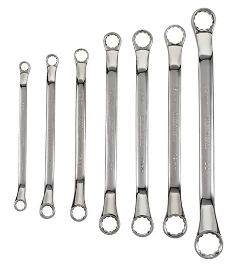 Geardrive Offset Box Wrench Set Metric 9 Piece 6 23mm 75 Degree Chrome Vanadium Steel