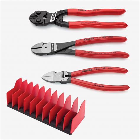 Knipex Cutting Pliers Set with Tool Holder, 4 Pieces