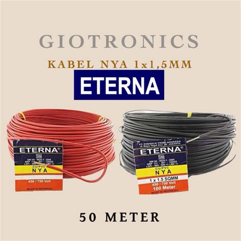 Jual Kabel Nya Eterna X Mm Meter Merah Hitam Kawat Murni