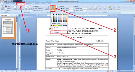 Cara Mengganti Warna Background Di Microsoft Word Blogger Toraja