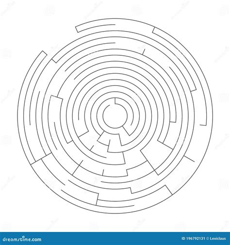 Vector Maze Template Blank Black And White Labyrinth Isolated On White