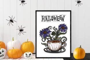 D Layered Halloween Coffee Graphic By Chorry Studio Creative Fabrica