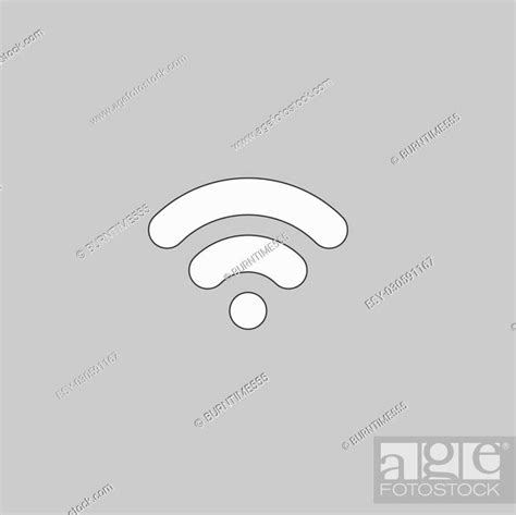 Wifi Signal Simple Line Vector Button Thin Line Illustration Icon