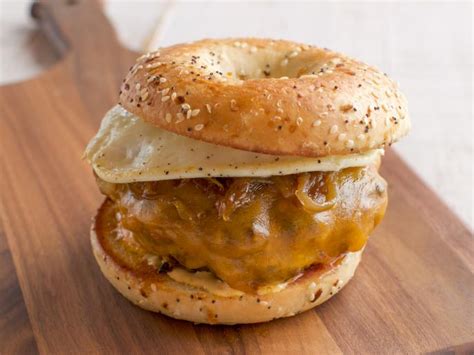 Breakfast Bagel Burgers Recipe Ree Drummond Food Network