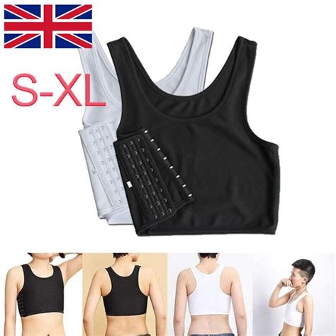 TRANS LESBIAN TOMBOY Strengthen Flat Chest Breast Binder Short Vest Cosplay Uk PicClick UK