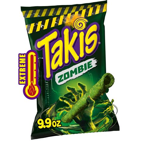 Takis Zombie 9 9 Oz Sharing Size Bag Habanero And Cucumber Rolled Tortilla Chips