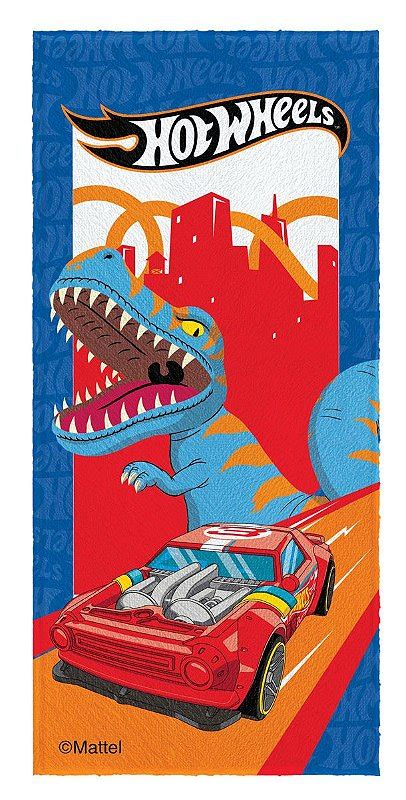 Toalha De Banho Hot Wheels Felpuda Infantil Shop Macrozao