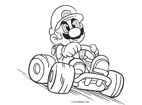 Dibujos de Mario Kart para colorear Páginas para imprimir gratis