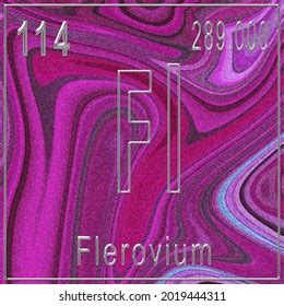 Flerovium Chemical Element Sign Atomic Number Stock Illustration ...