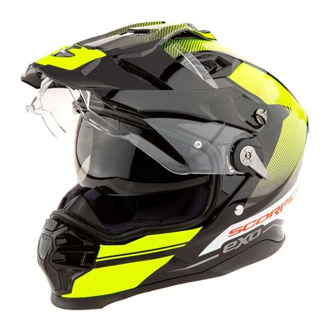 Casque Trail Scorpion Adf Air Trail Noir Jaune Fluo Casque Trail