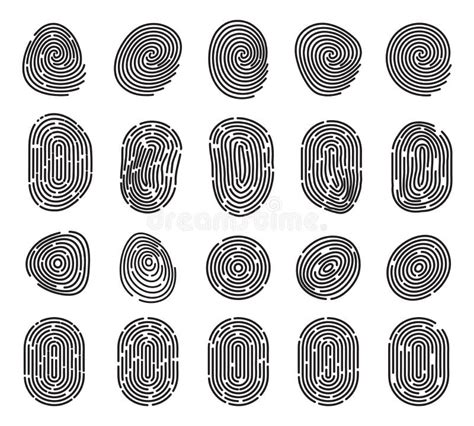 Unique Fingerprint Or Thumbprint Sign Vector Icon Isolated Stock Vector