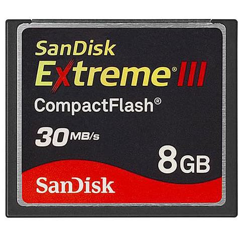 SanDisk Extreme III 8GB Compact Flash Card 11520220 Overstock