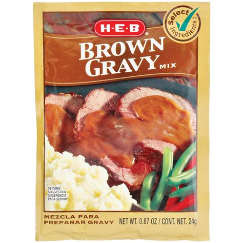 H E B Select Ingredients Brown Gravy Mix Shop Gravy At H E B