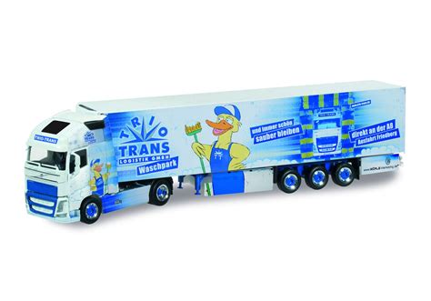 Herpa Volvo FH Gl XL Kühlkoffer Sattelzug Trio Trans Waschpark 304320