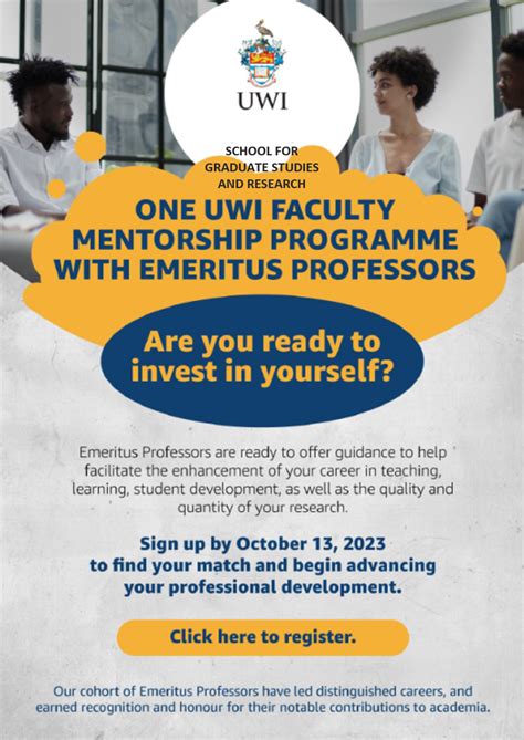 One Uwi Faculty Mentorship Programme With Emeritus Professors The