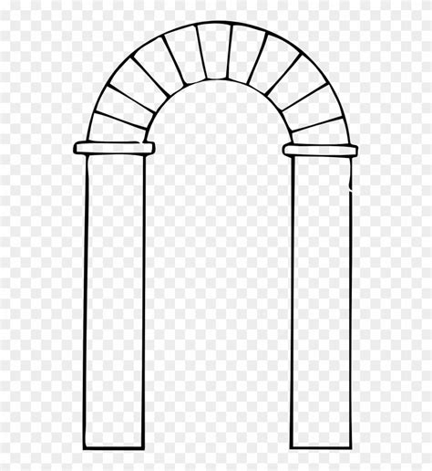 Arch Types 1 Black White Line Art 555px Arch Clip Art Free