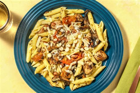 Penne Au Poulet Et Pesto Aux Champignons Kiss My Chef