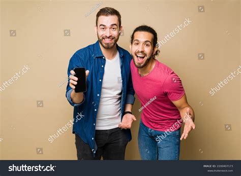 Attractive Excited Gay Couple Laughing While Stock Photo Shutterstock