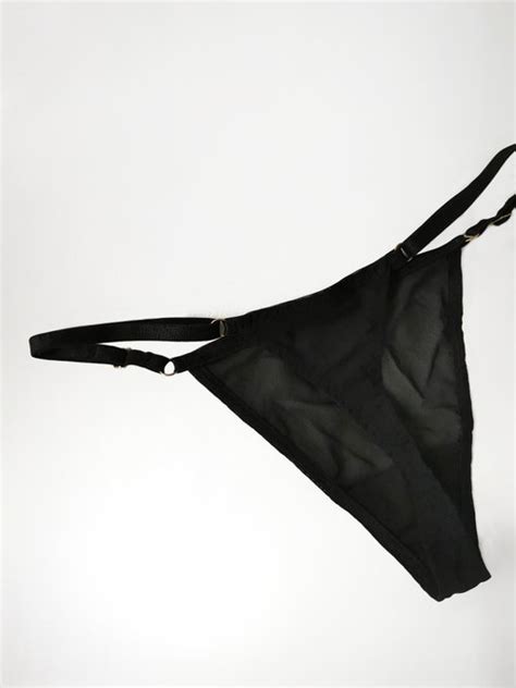 Adjustable Straps Thong Soft Mesh Panties Sexy Lingerie Women Underwear Marina V Lingerie