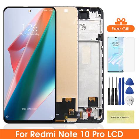 Xiaomi Redmi not 10 için 100% test ekran Pro M2101K6G M2101K6R LCD ...