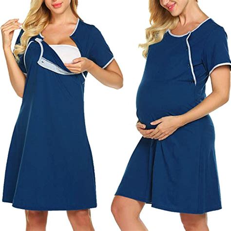 Buy Maternity Short Sleeve Nursing Baby Breastfeeding Sundress