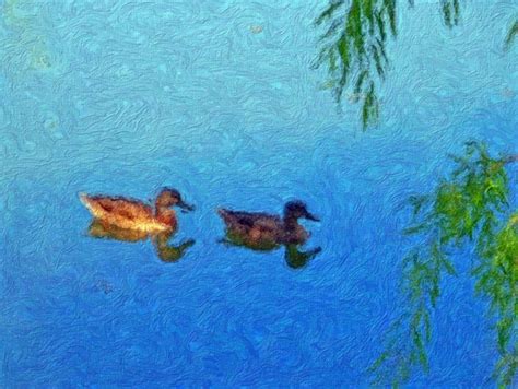 Ducks in a pond painting Photos in .jpg format free and easy download ...