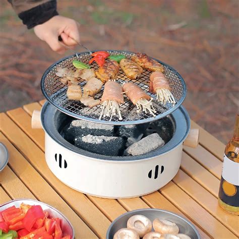 Churrasqueira A Carv O Redonda Port Til Rede Compact Tabletop Bbq