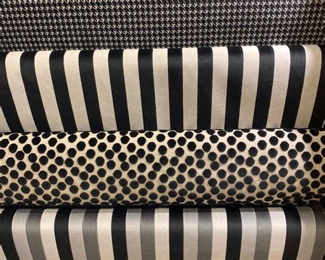 Upholstery Velvet Fabric, Black White Striped Sofa and Chair Upholstery ...