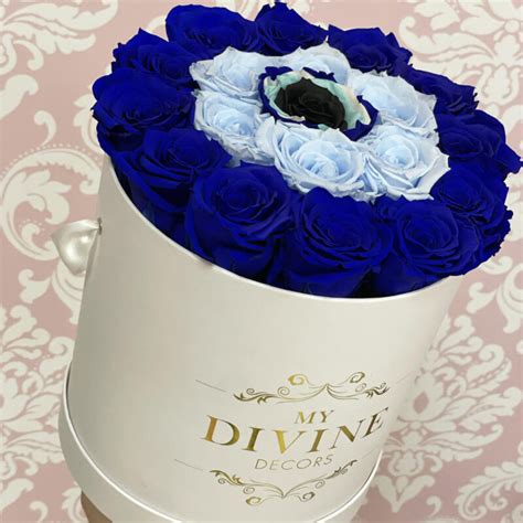 Preserved Roses Acrylic Box With Balloon My Divine Decors Flower