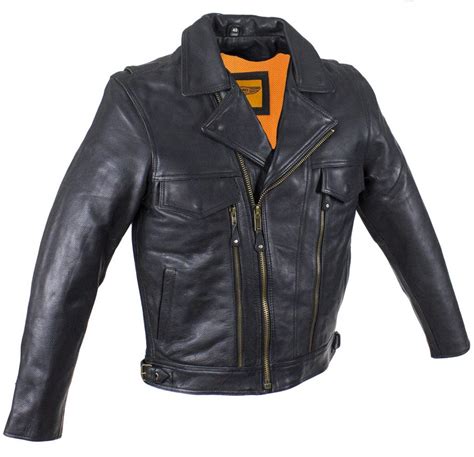 Mens Top Grain Naked Leather Racing Motorcycle Jacket Mlsj Leather