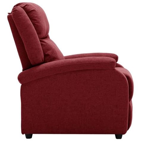 ZERODIS Fauteuil inclinable électrique Bordeaux Tissu A3098356 HB058