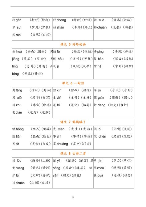 统编版二年级语文上册寒假复习 生字注音、组词 21世纪教育网