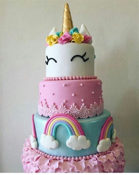 Pin De Andrea Pe Aherrera En Unicornio Tarta De Unicornio Pastel De