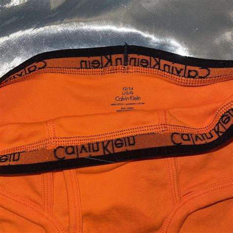 Calvin Klein Men S Orange And Black Boxers And Briefs Depop