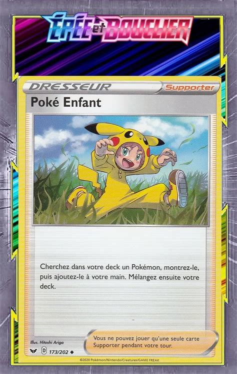 Pok Enfant P E Et Bouclier Carte Pok Mon Eb