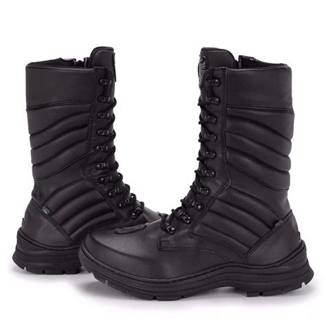 Bota Militar Acero Couro Hunter Preto T Tico Militar Militar