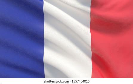 French Flag Waving Wind Stock Illustration 16459537